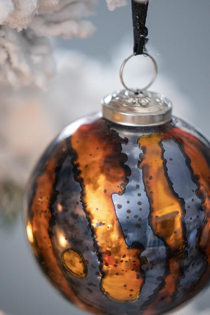 D3.9' Ch n hui ristmas Ball Ornaments, Glass Decorative Hanging Ball Christmas Tree Ornaments for Holiday Party Decorations, Set of 6