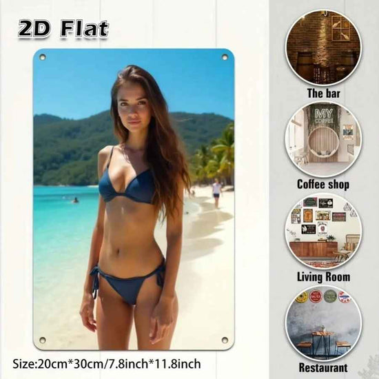 Bikini Girl Wall Art for Home Decor and Gifts