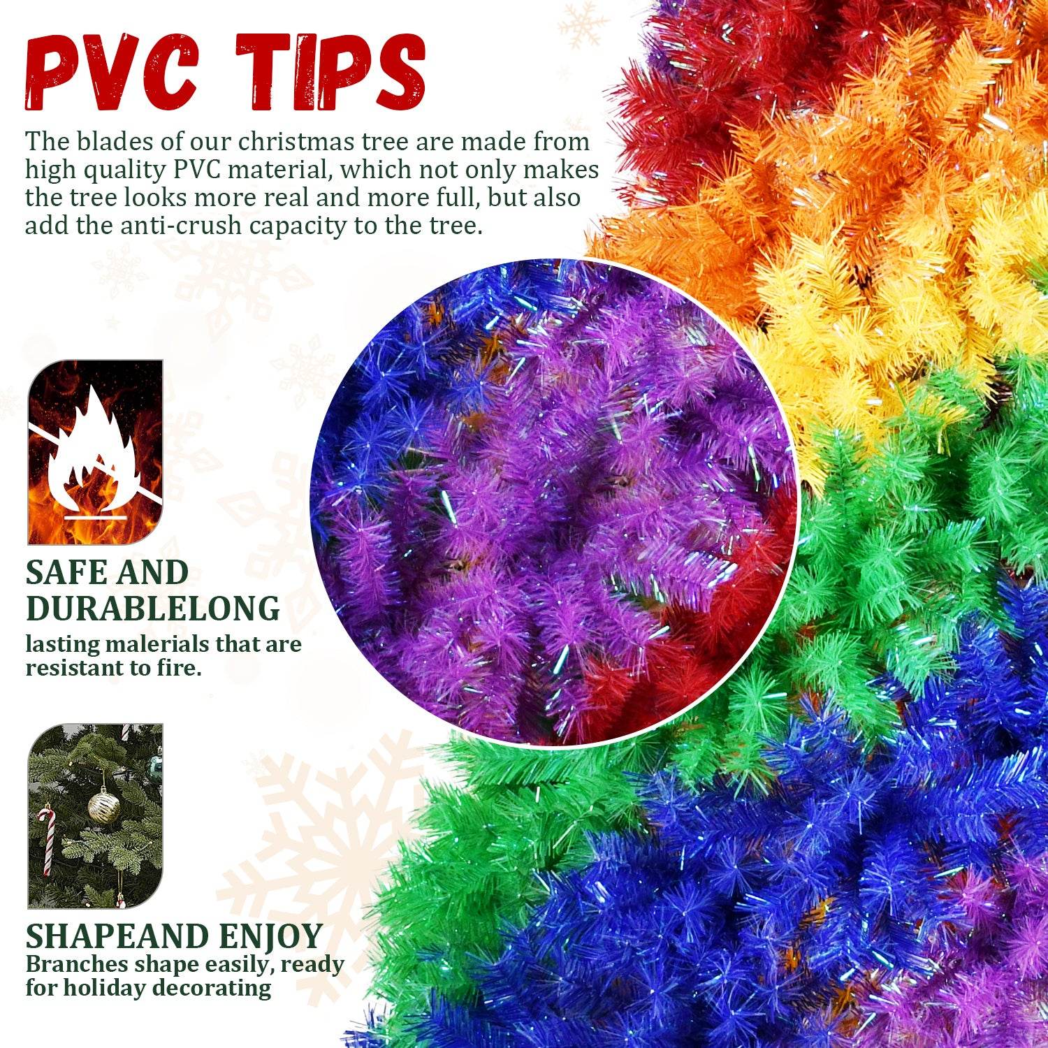 MLNshops Rainbow Spiral Christmas Tree - Vibrant Holiday