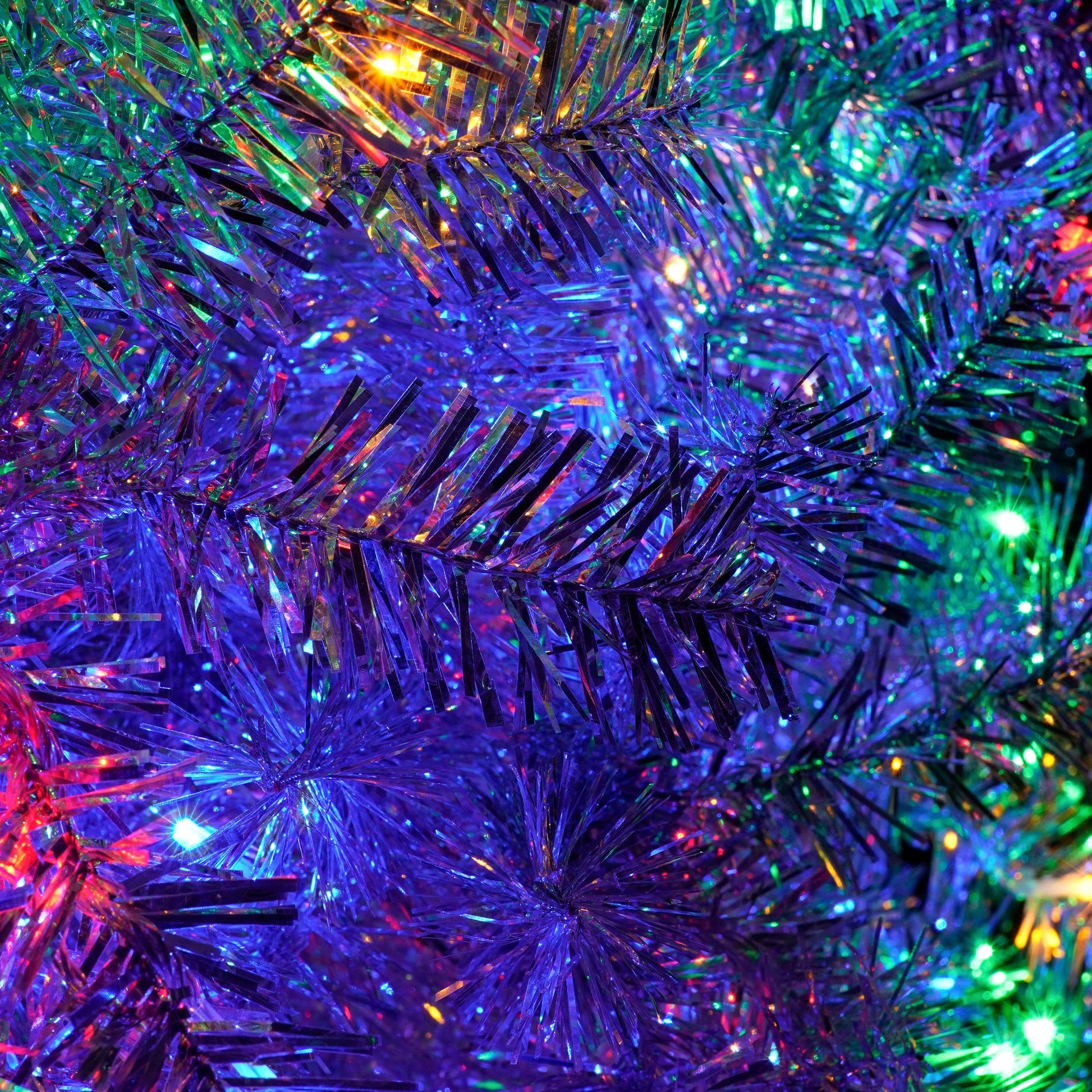 4FT Pre-Lit Silver Christmas Tree with 150 LED & Metal Stand