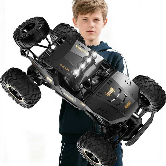 2026 2 Batteries 1:12 Metal RC Remote Control Off Road Car Truck Shell LED Headlights