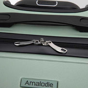 Hardshell Suitcase with Spinner Wheels ABS Luggage Sets Lightweight Durable Suitcase,8-Piece Set (20/24/28+portable handbag + 4 pieces storage bag set) , GREEN