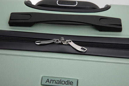 Hardshell Suitcase with Spinner Wheels ABS Luggage Sets Lightweight Durable Suitcase,8-Piece Set (20/24/28+portable handbag + 4 pieces storage bag set) , GREEN