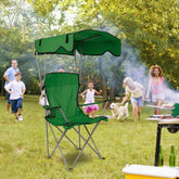 MLNshops Camping Chair with Sun Shade for Relaxing at the Beach