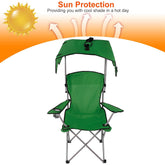 MLNshops Camping Chair with Sun Shade for Relaxing at the Beach