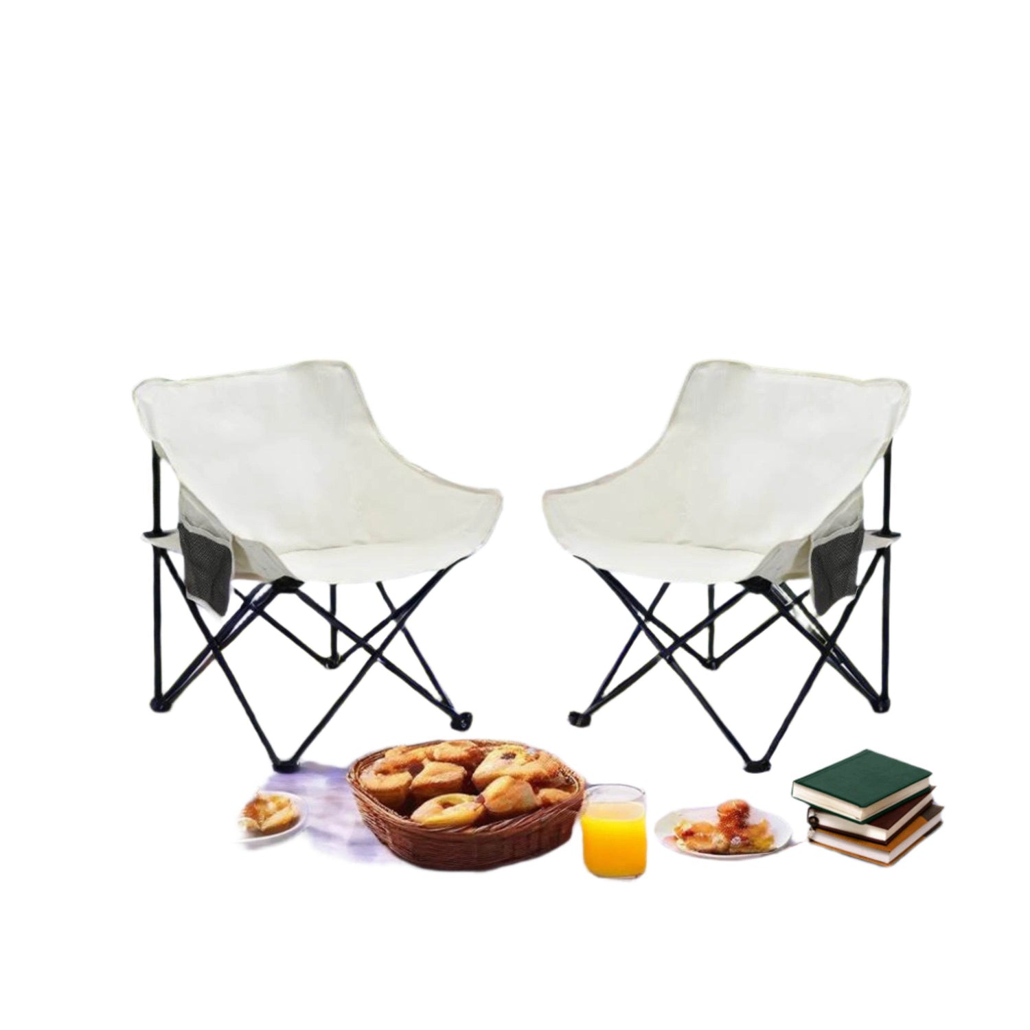 MLNshops Camping Chairs with Carry Bag - Lightweight Pair Default