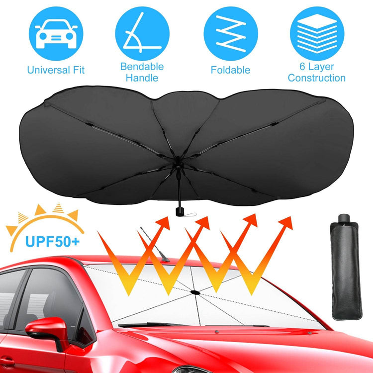 mlnshops Car Sun Shield with Carry Bag - UV Protection