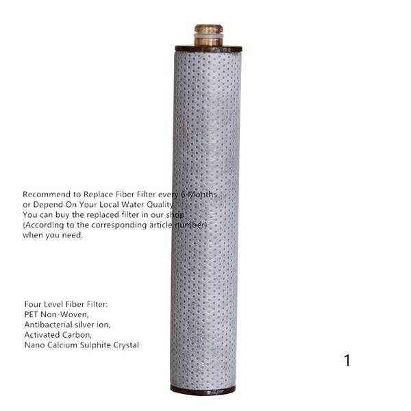 mlnshops Carbon Fiber Shower Filter Head with 2 Replacements