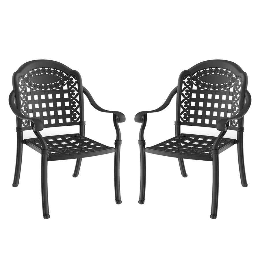 MLNshops Cast Aluminum Patio Chairs with Cushions
