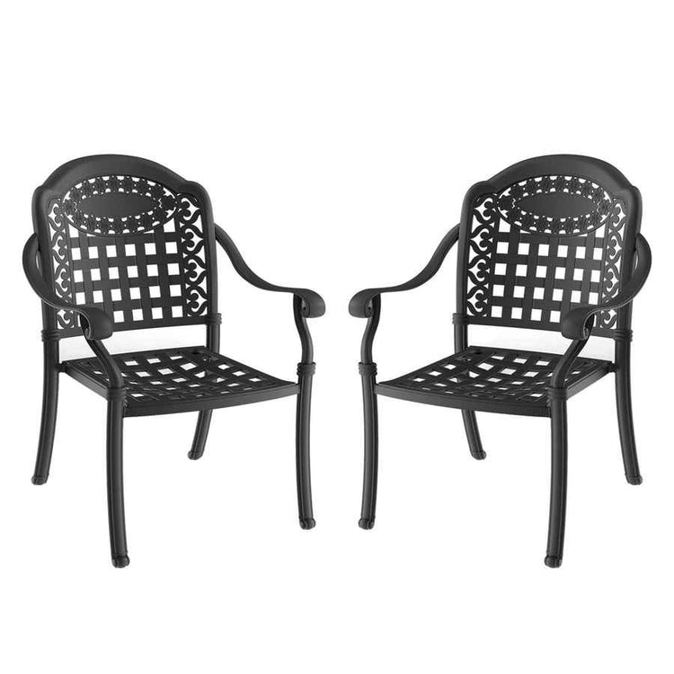 MLNshops Cast Aluminum Patio Chairs with Cushions