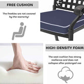 MLNshops Cast Aluminum Patio Chairs with Cushions