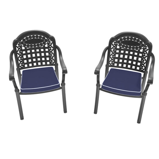 MLNshops Cast Aluminum Patio Chairs with Cushions