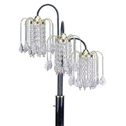 Decorative lamp with crystal accents on a white background