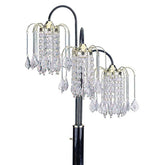 Decorative lamp with crystal accents on a white background