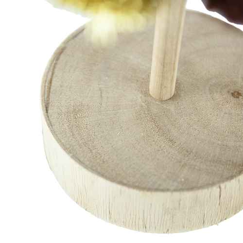 Christmas tree table decor round wood base
