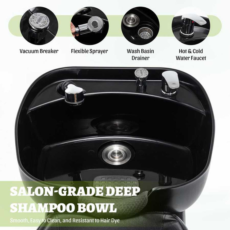 Close-up of shampoo bowl&