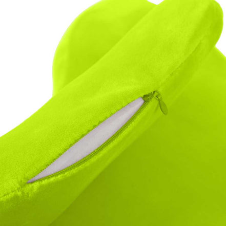 Detail of zippered cover on Ergonomic Spinal Posture Support Pillow - Memory Foam, highlighting removable and washable fabric design.