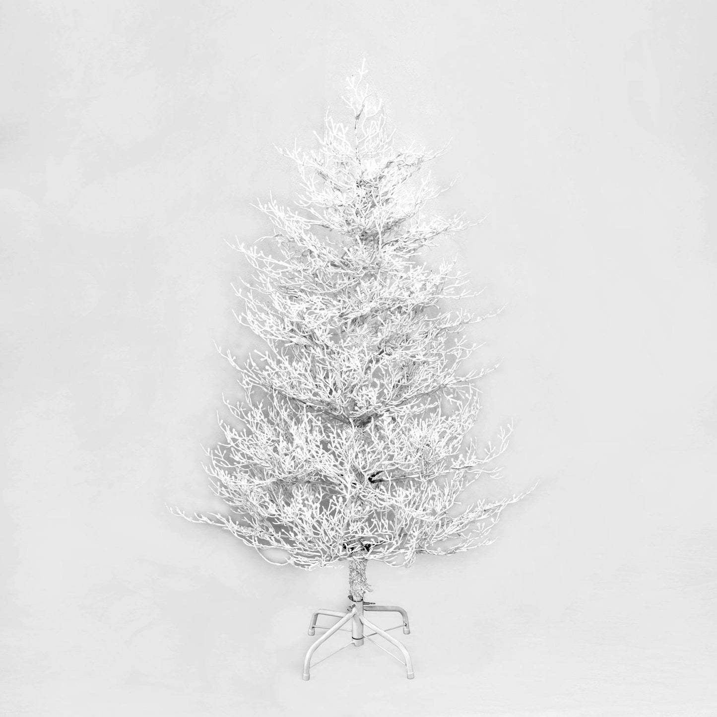 4FT Pre-lit Aspen Fir Artificial Christmas Tree, Hinged Xmas Tree 280 Snow Flocked Branch Tips, 230 Warm White LED Lights, Holiday Coral Christmas Tree for Home Party