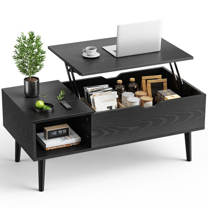 Sweet crispy Lift Top Coffee Storage Wood Tables with Hidden Compartment Small Dining Desk for Home Living Room Office