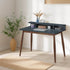 Roskilde Mid-Century Modern Wood Writing Desk with Hutch, Grey Default