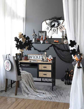 Set of 2 Black Gnome Halloween Decor for Home