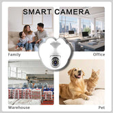 Wireless security camera with infrared sensing, remote viewing, and wide-angle monitor