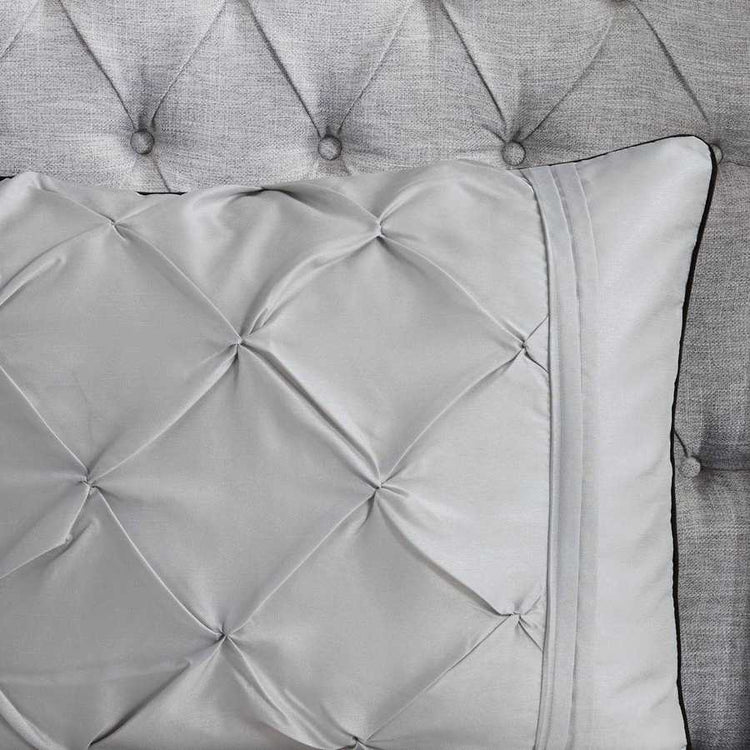 MLNshops 7 piece tufted bedding set Comforter - Light Gray