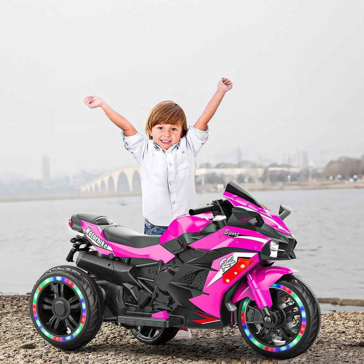 mlnshops 12V Kids Electric Motorcycle with LED Lights