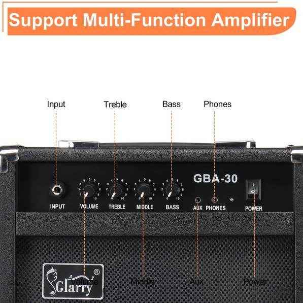 mlnshops GBA-30 Bass Amp - Electric Bass Amplifier