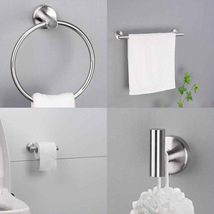 mlnshops 6 Piece Towel Bar Kit Stainless Steel Set