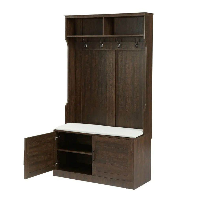 MLNshops Clothes Hook with Storage Bench Shoe Rack