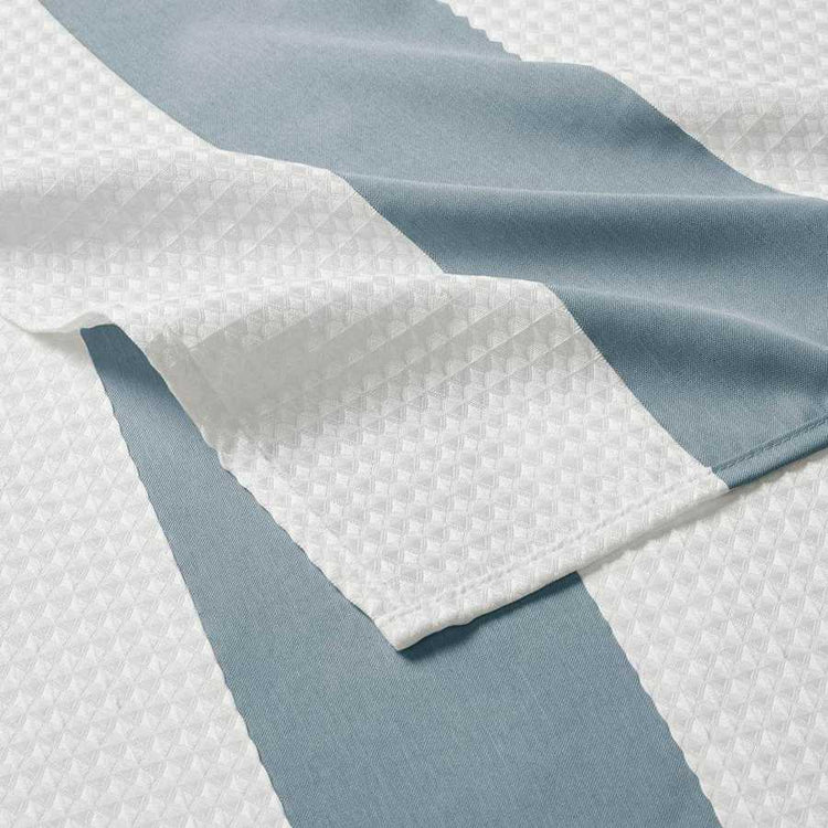 MLNshops Blue Striped Curtain - blue shower curtain 72x72