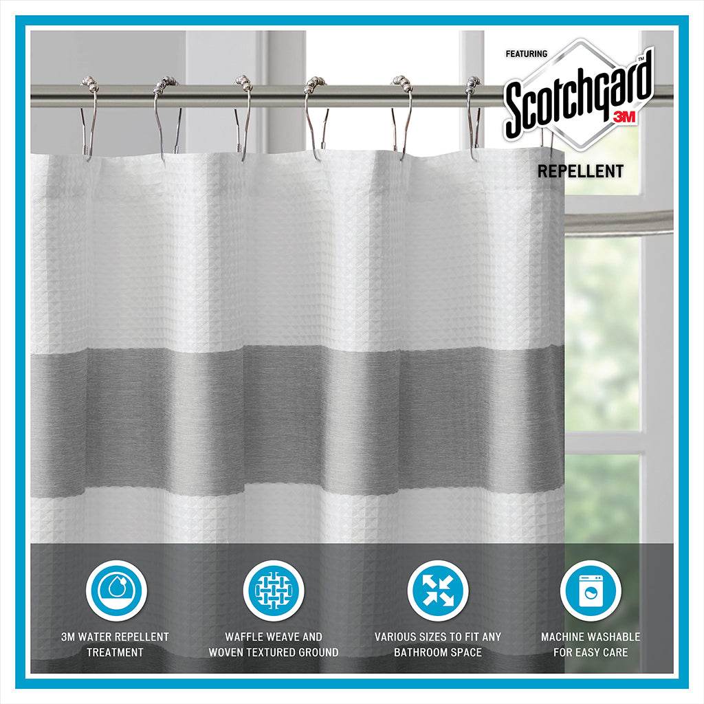 MLNshops Blue Striped Curtain - blue shower curtain 72x72