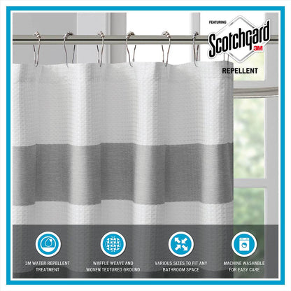 MLNshops Blue Striped Curtain - blue shower curtain 72x72
