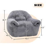 MLNshops Comfy Bean Bag Chair with Back Support
