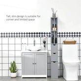 MLNshops Compact Bathroom Storage Solution - Grey Cabinet