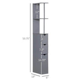 MLNshops Compact Bathroom Storage Solution - Grey Cabinet
