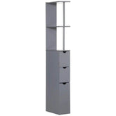 MLNshops Compact Bathroom Storage Solution - Grey Cabinet