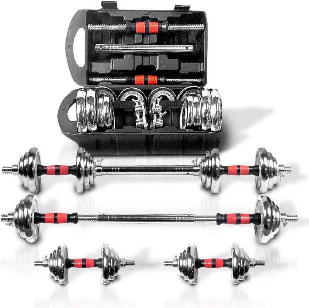 MLNshops 20KG Chrome Dumbbell Set - Workout Dumbbells for Home