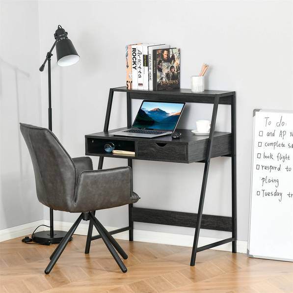 mlnshops Computer Desk with Drawer and Open Shelf