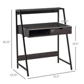 mlnshops Computer Desk with Drawer and Open Shelf