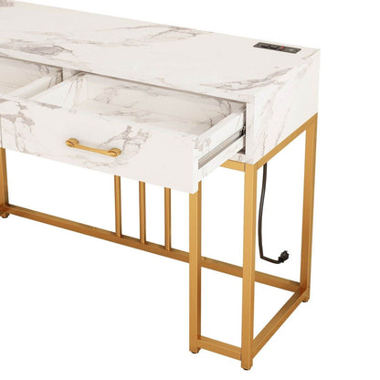 MLNshops Console Table with Outlets and Modern Design