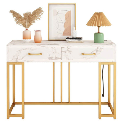 MLNshops Console Table with Outlets and Modern Design