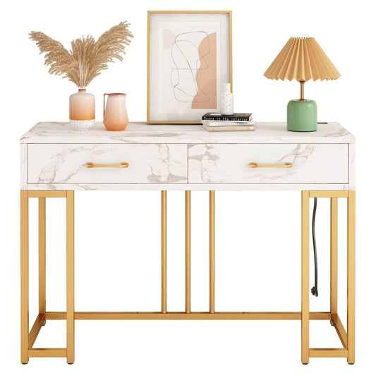 MLNshops Console Table with Outlets and Modern Design