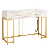 MLNshops Console Table with Outlets and Modern Design