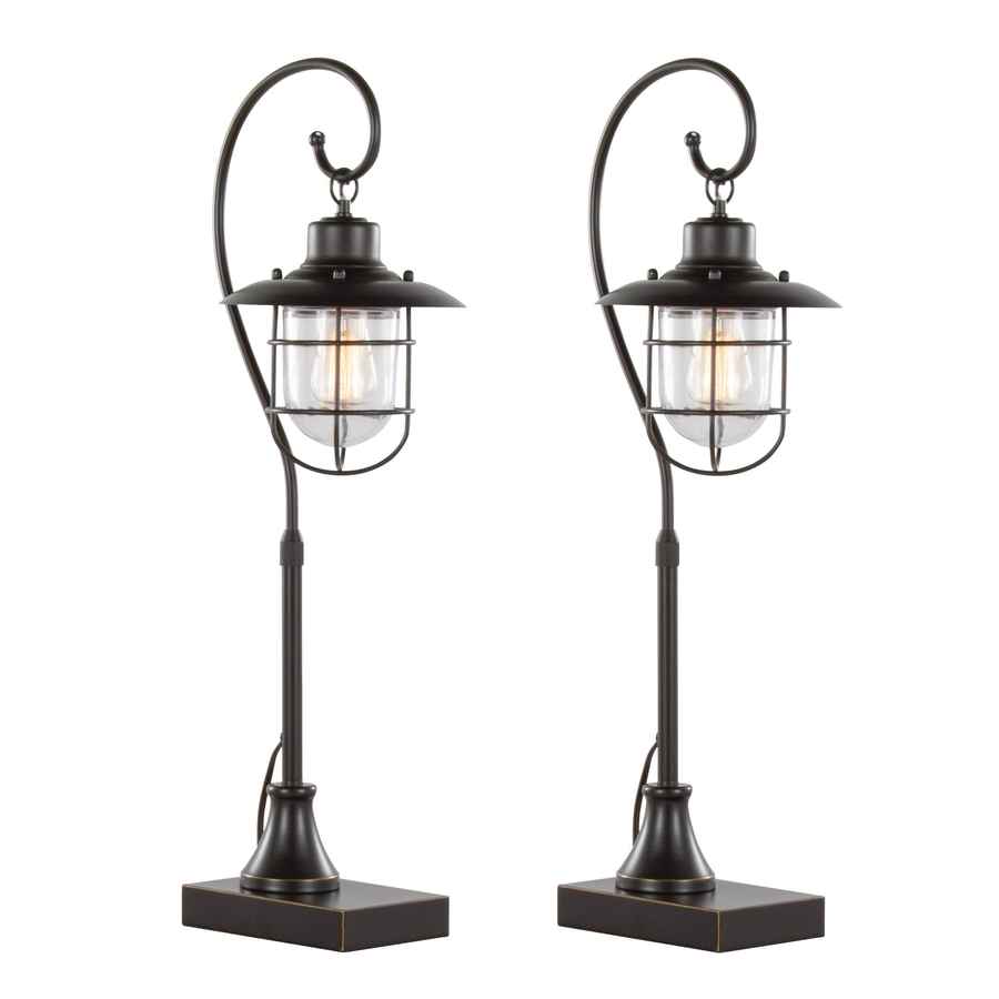 MLNshops Contemporary Metal Task Lamp Set - LED Table Lamps Default