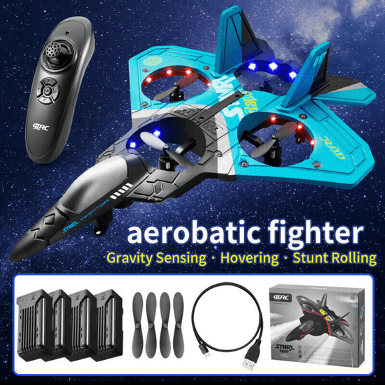 4DRC V17 Remote Aerobatic Fighter Drone - Cool RC Gifts for Kids