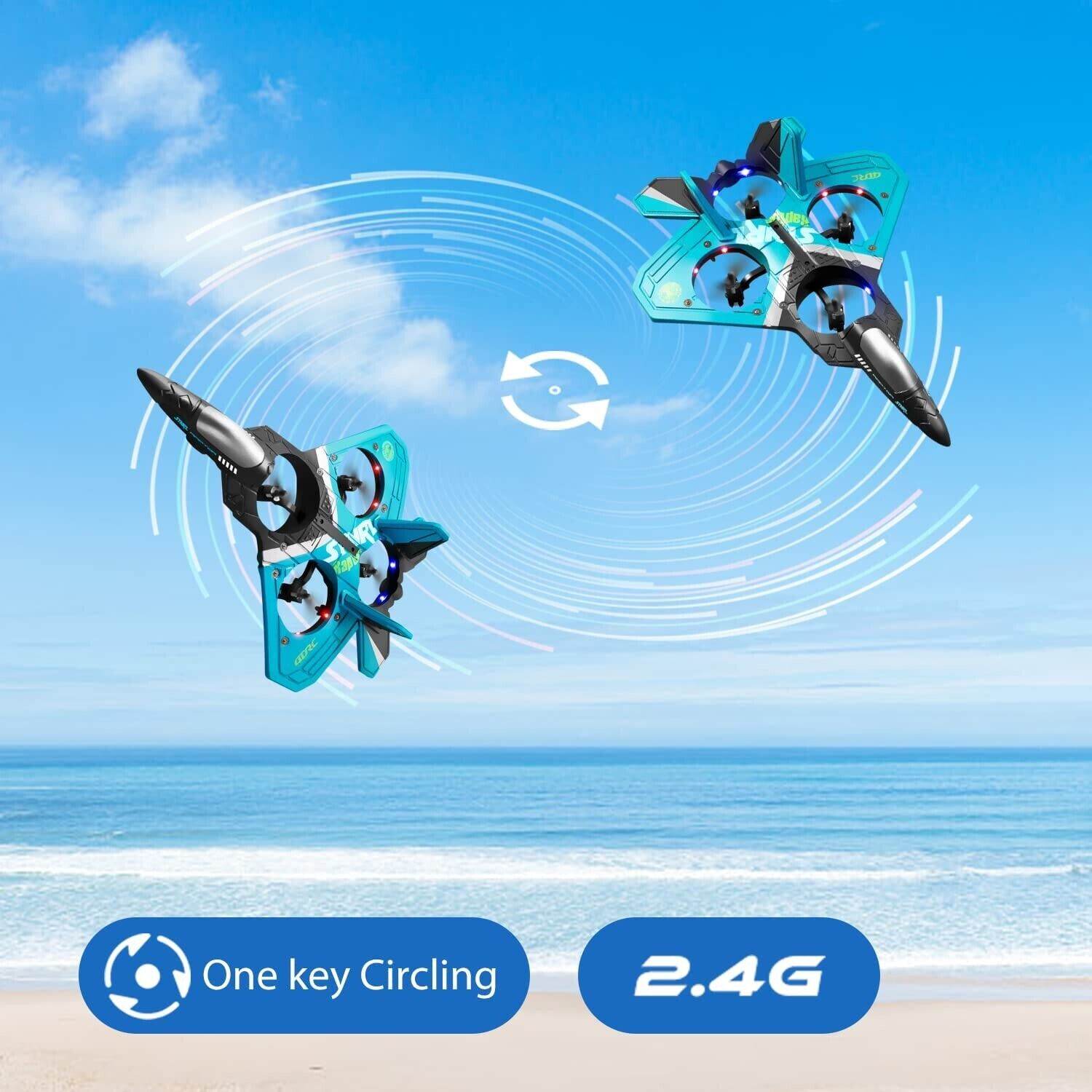 4DRC V17 Remote Aerobatic Fighter Drone - Cool RC Gifts for Kids