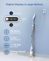 MLNshops Cordless Cleaning Brush for Bathroom Scrubbing