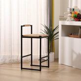 MLNshops Counter Height Bar Stools Set of 2 with Wood Seat
